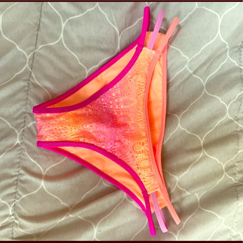 VS warm ombré strappy cheeky bottoms size small